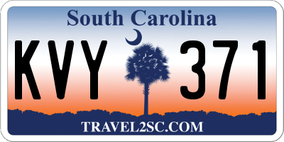 SC license plate KVY371