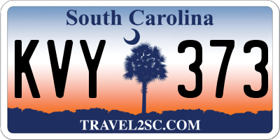SC license plate KVY373