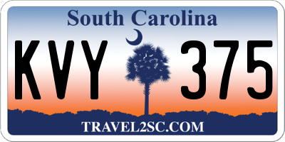 SC license plate KVY375