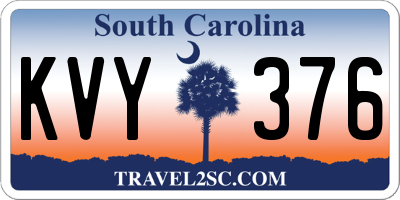 SC license plate KVY376