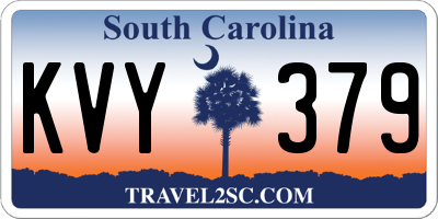 SC license plate KVY379
