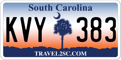 SC license plate KVY383