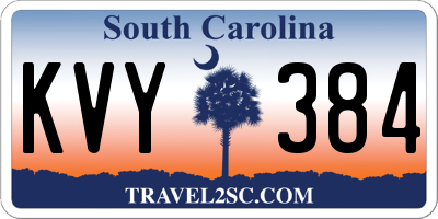 SC license plate KVY384
