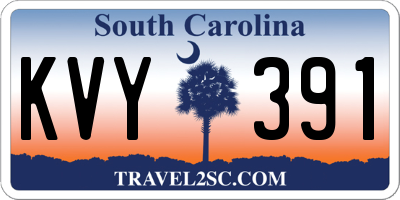 SC license plate KVY391
