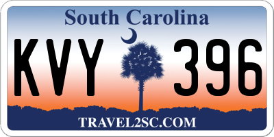 SC license plate KVY396
