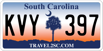 SC license plate KVY397