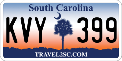 SC license plate KVY399