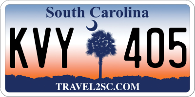 SC license plate KVY405
