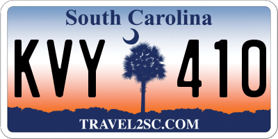 SC license plate KVY410