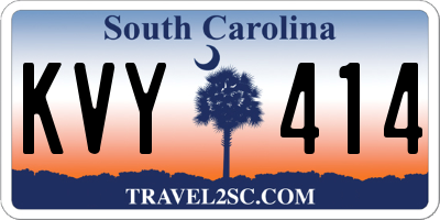 SC license plate KVY414