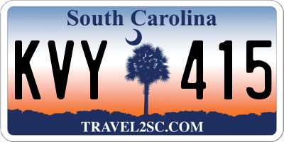 SC license plate KVY415
