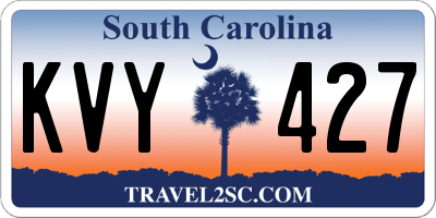 SC license plate KVY427