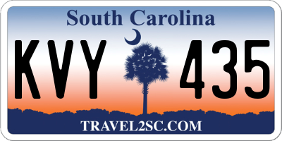 SC license plate KVY435
