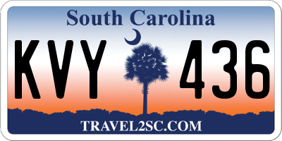 SC license plate KVY436