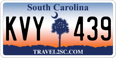 SC license plate KVY439