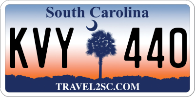 SC license plate KVY440