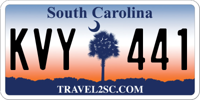 SC license plate KVY441