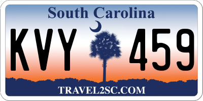 SC license plate KVY459