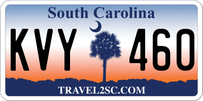 SC license plate KVY460