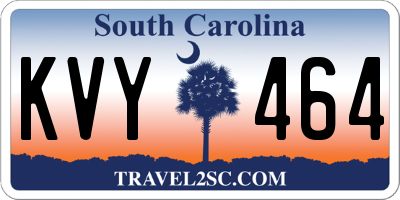 SC license plate KVY464