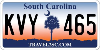 SC license plate KVY465