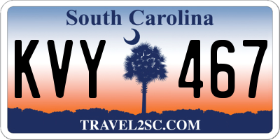 SC license plate KVY467