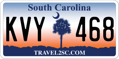 SC license plate KVY468