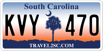 SC license plate KVY470