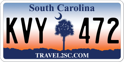 SC license plate KVY472