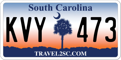 SC license plate KVY473