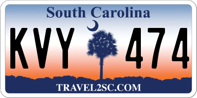 SC license plate KVY474