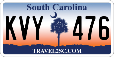 SC license plate KVY476