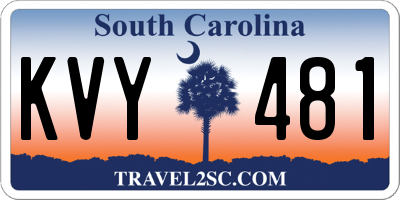 SC license plate KVY481