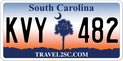 SC license plate KVY482