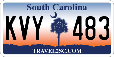 SC license plate KVY483