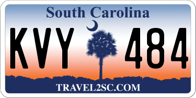 SC license plate KVY484
