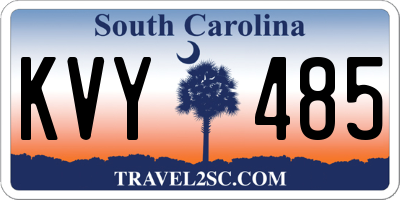 SC license plate KVY485