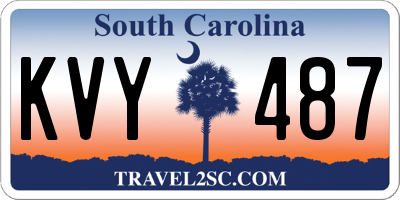 SC license plate KVY487