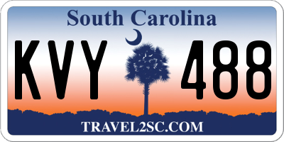 SC license plate KVY488