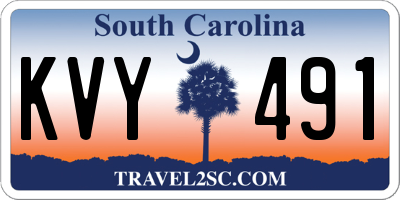 SC license plate KVY491