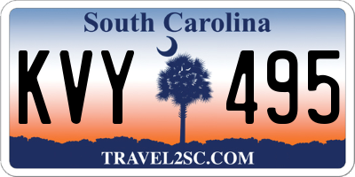 SC license plate KVY495