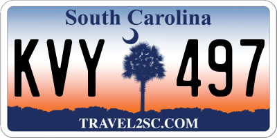 SC license plate KVY497