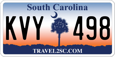 SC license plate KVY498