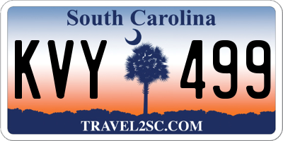 SC license plate KVY499