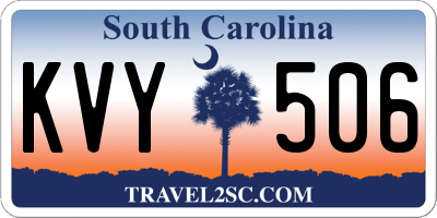 SC license plate KVY506
