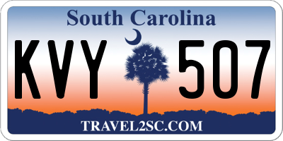 SC license plate KVY507