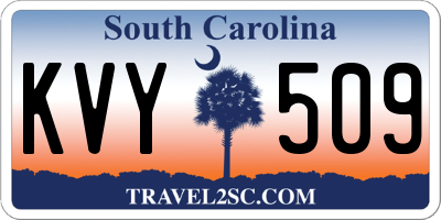SC license plate KVY509