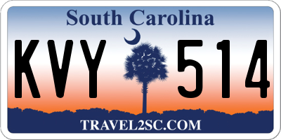 SC license plate KVY514
