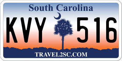 SC license plate KVY516