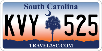 SC license plate KVY525